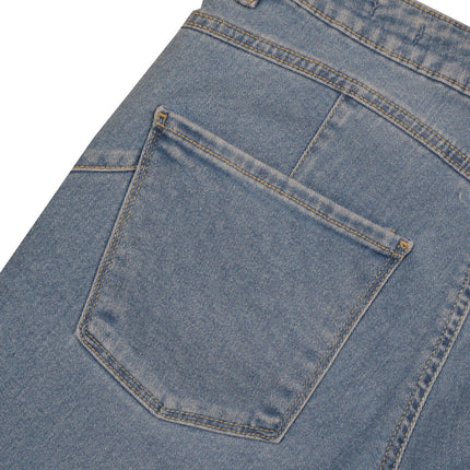 بنطلون جينز حريمي سكينى لون تلجي تصدير