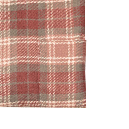 قميص شتوي رجالي كاروهات بأكمام طويلة وياقة عادية لون نبيتي