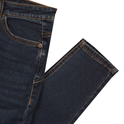 بنطلون جينز حريمي سكينى ازرق غامق تصدير