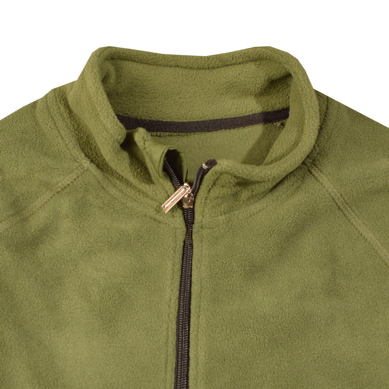 لون زيتي Fleece سويت شيرت جاكيت اولادي