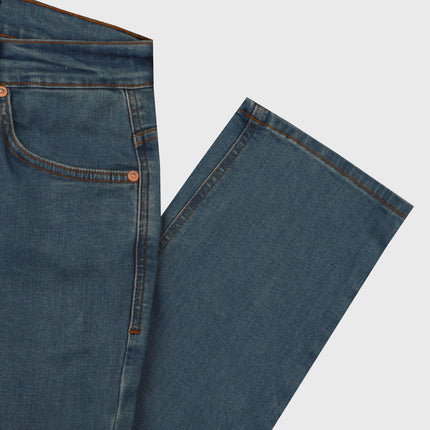 بنطلون جينز رجالى سيلفانو بخصر عادى وقصة ستريت فيت لون ازرق