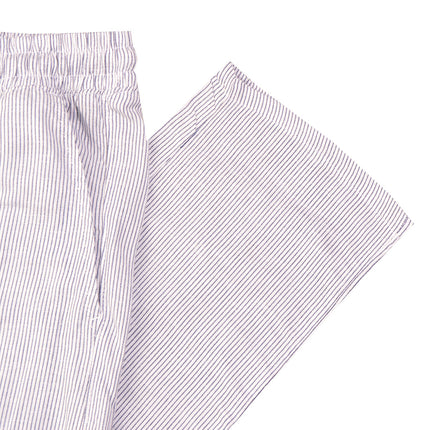 بنطلون شروال رجالى ستريت فيت لون ابيض مقلم