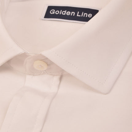 قميص رجالى كم ساده لون ابيض بدون جيب ريجولار فيت