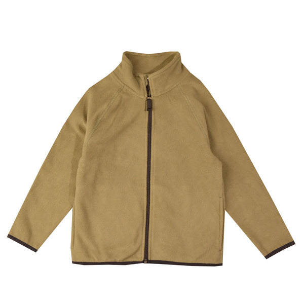 لون زيتي فاتح Fleece سويت شيرت جاكيت اولادي