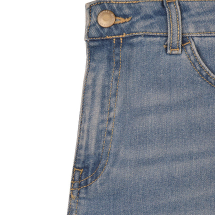 بنطلون جينز حريمي سكينى لون تلجي تصدير