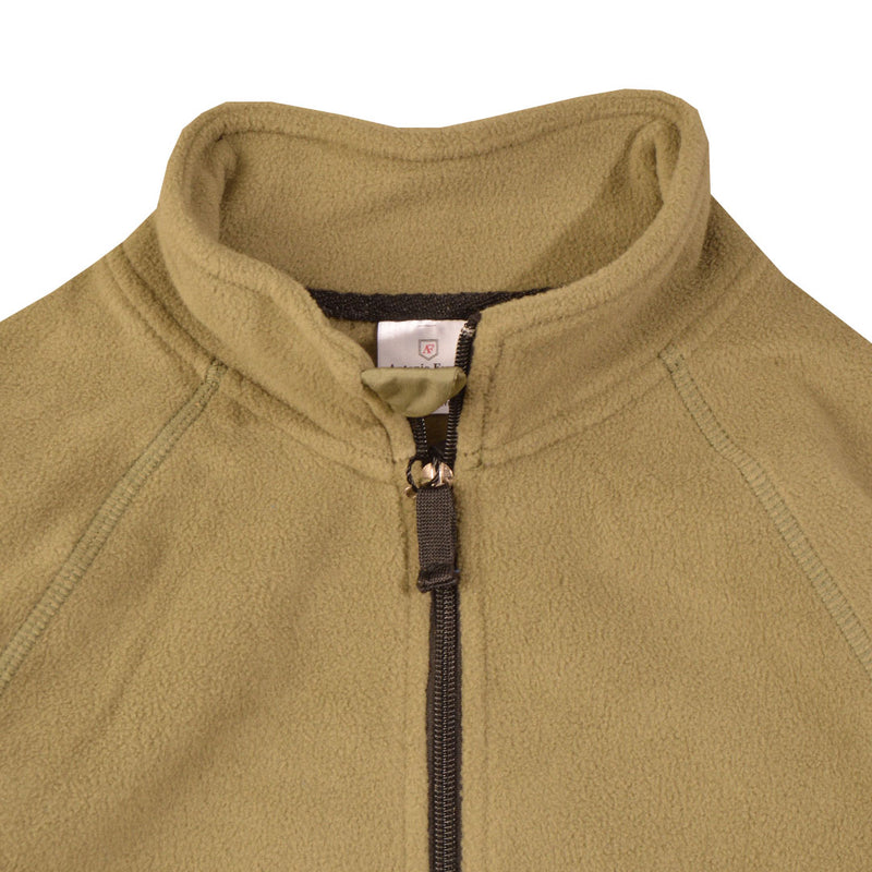 لون زيتي فاتح Fleece سويت شيرت جاكيت اولادي