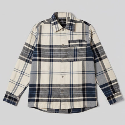 قميص رجالي شتوى كاروهات بجيوب امامية وياقة عاديه