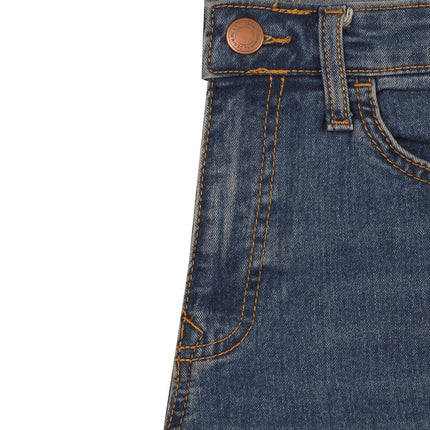 بنطلون جينز رجالي بقصة ساق مستقيمة ستريت فيت لون ازرق