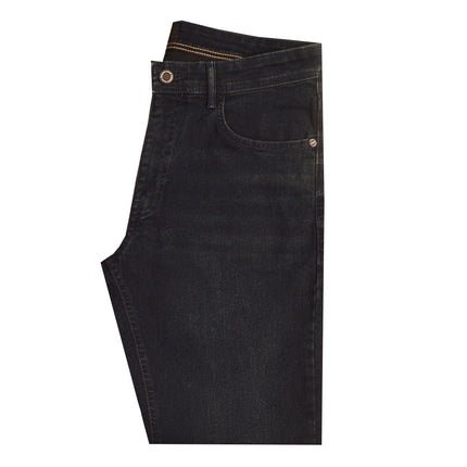 بنطلون جينز رجالي بخصر عادي سليم فيت لون كحلي