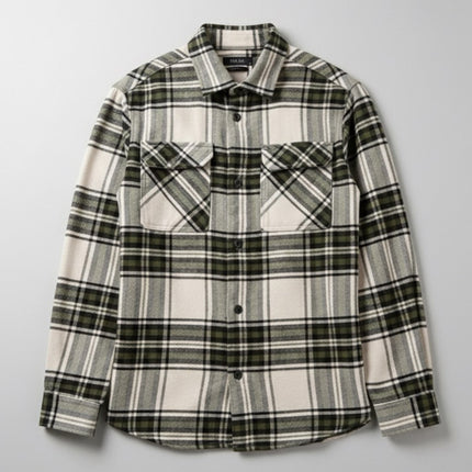 قميص رجالي شتوى كاروهات بجيوب امامية وياقه عاديه