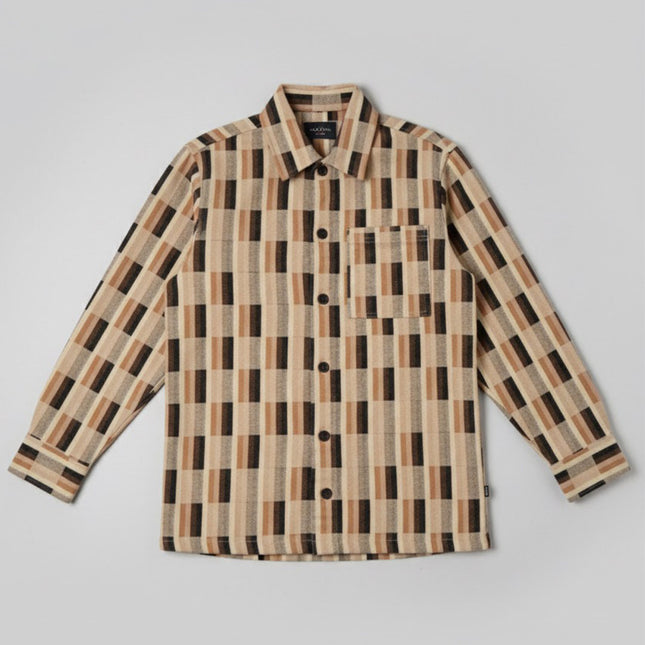 قميص رجالي شتوي بأكمام طويلة وياقة عادية