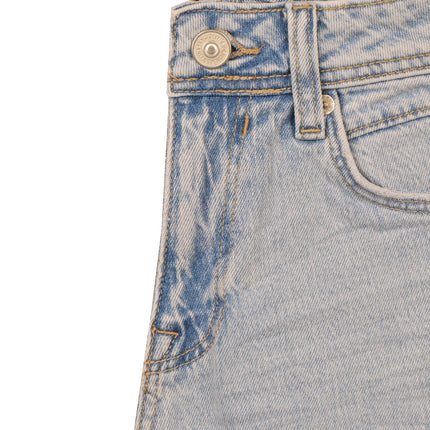 بنطلون جينز رجالى بقصة مريحة ستريت فيت وخصر عادى لون تلجي