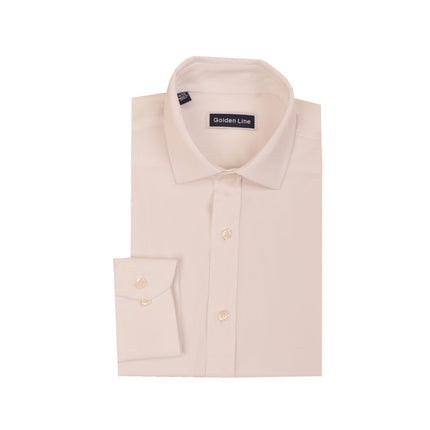 قميص رجالى كم ساده لون ابيض بدون جيب ريجولار فيت