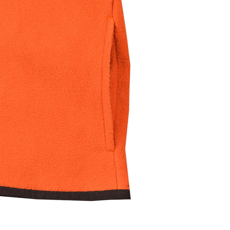 لون برتقالي Fleece سويت شيرت جاكيت اولادي