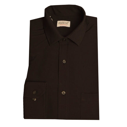 قميص رجالى كم ساده بجيب على الصدر لون اسود