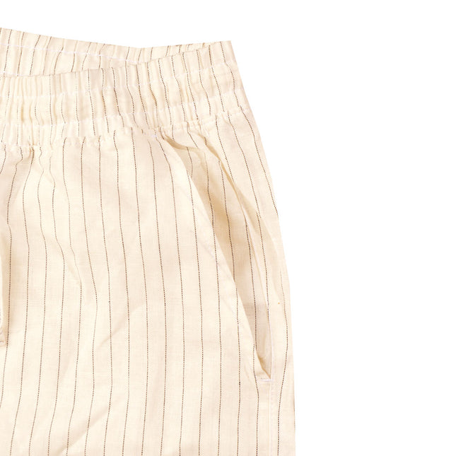 بنطلون شروال رجالى ستريت فيت لون اوف وايت مقلم