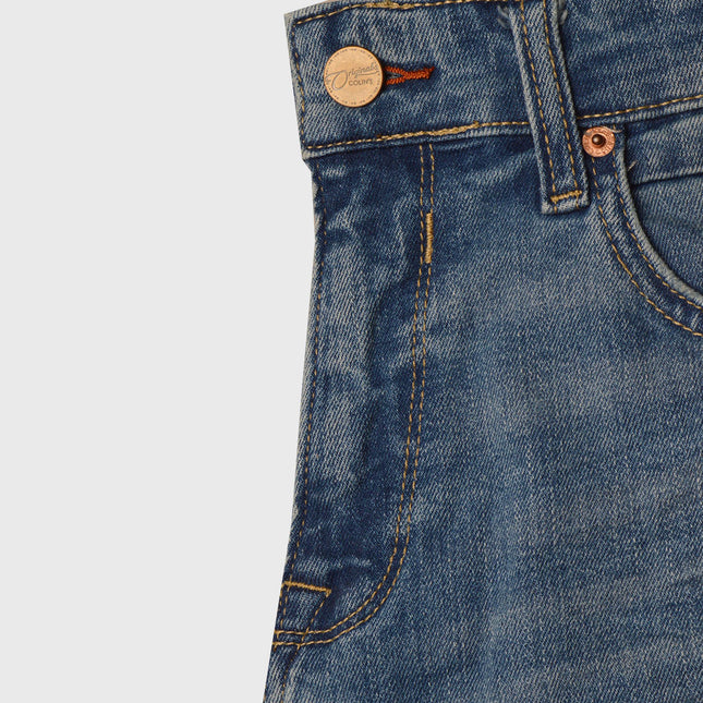 بنطلون جينز رجالى سليم فيت وخصر عادى لون ازرق