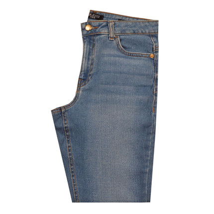 بنطلون جينز حريمي سكينى ازرق فاتح تصدير