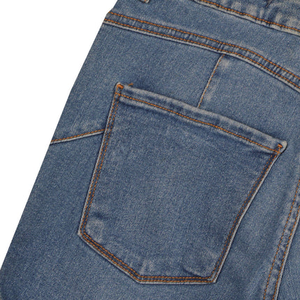 بنطلون جينز حريمي سكينى ازرق فاتح تصدير