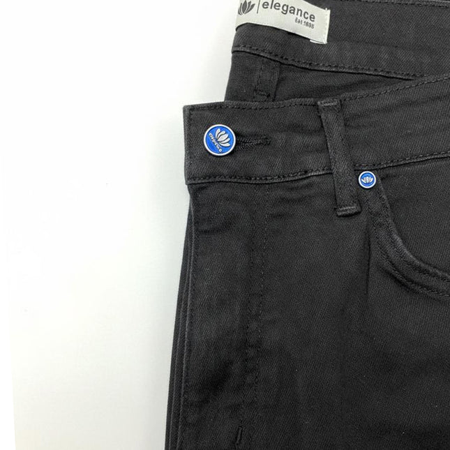 بنطلون جينز رجالى اليجانس ريجولار فيت لون اسود