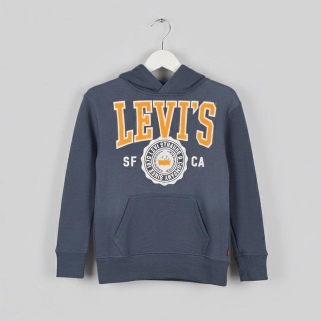 سويت شيرت اولادى جيوب امامية لون ازرق