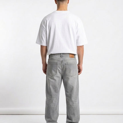 بنطلون جينز باجي رمادي فاتح - Light Gray Baggy Jeans