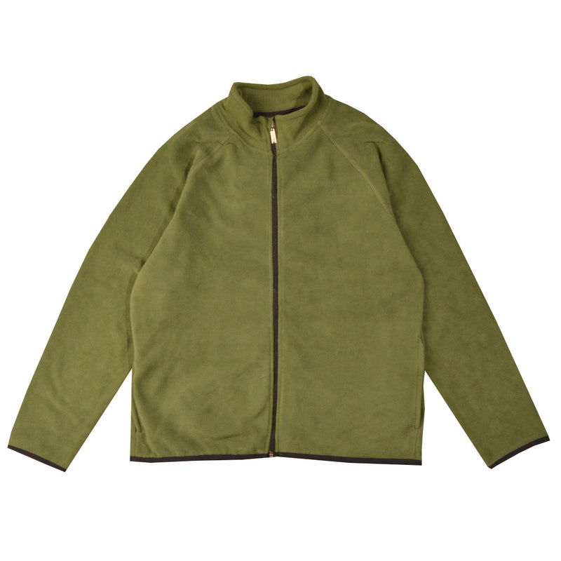 لون زيتي Fleece سويت شيرت جاكيت اولادي