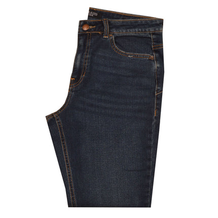 بنطلون جينز حريمي سكينى ازرق غامق تصدير