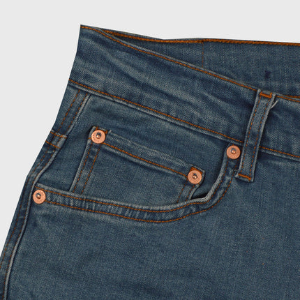 بنطلون جينز رجالى سيلفانو بخصر عادى وقصة ستريت فيت لون ازرق