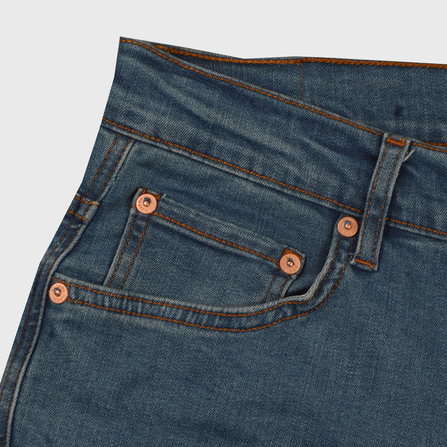 بنطلون جينز رجالى سيلفانو بخصر عادى وقصة ستريت فيت لون ازرق