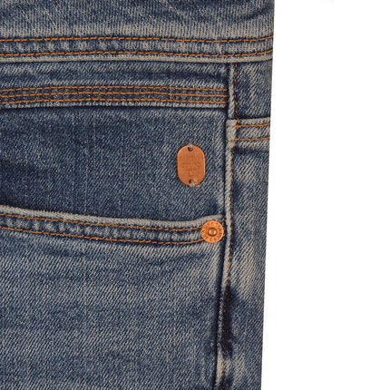 بنطلون جينز رجالى بقصة مريحة ستريت فيت وخصر عادى لون ازرق