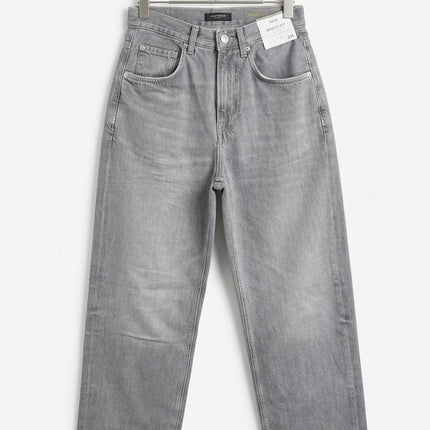 بنطلون جينز باجي رمادي فاتح - Light Gray Baggy Jeans