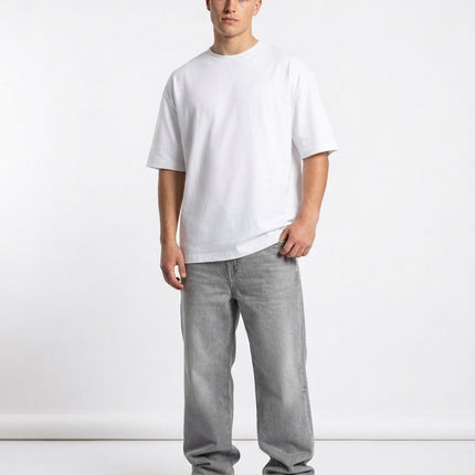 بنطلون جينز باجي رمادي فاتح - Light Gray Baggy Jeans